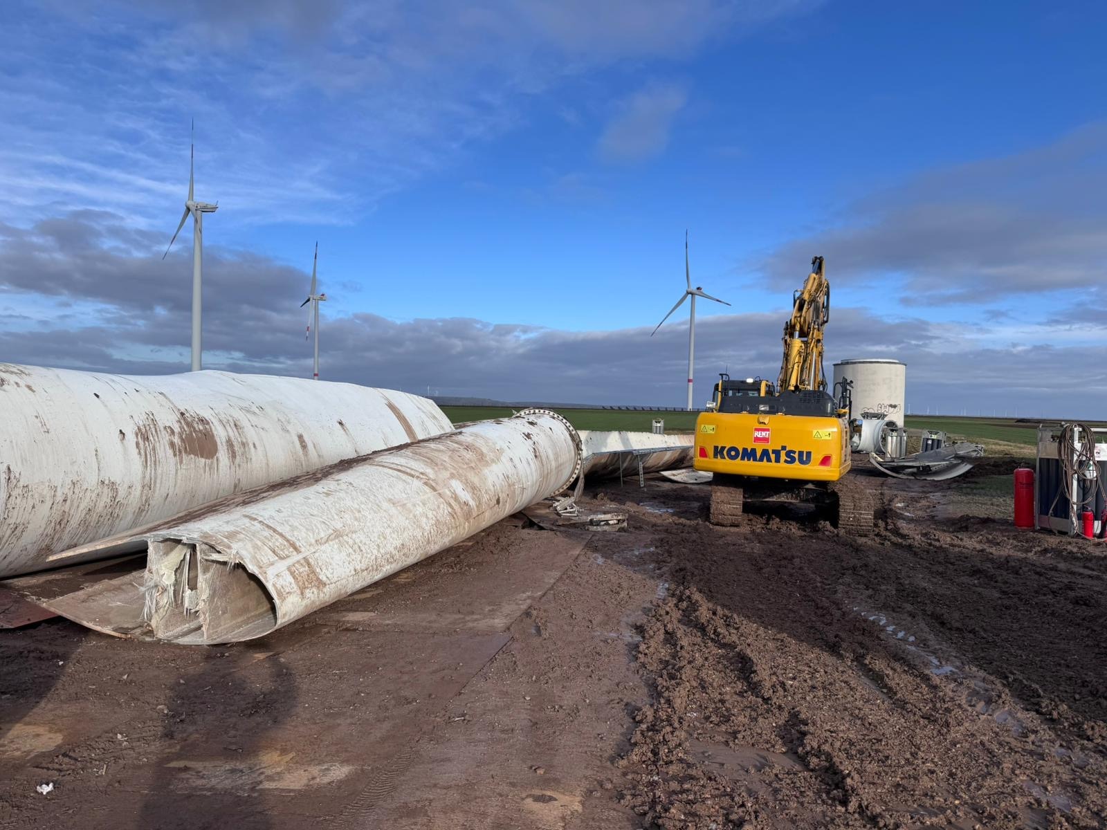 Rückbau einer Windkraftanlage